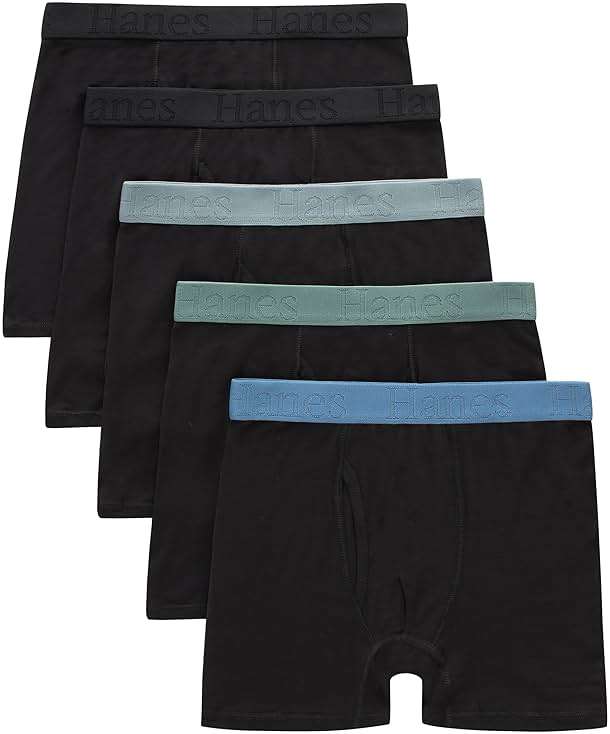 Hanes Ultimate boys Hanes Originals Ultimate Supersoft Boys' Boxer Brief Underwear, Assorted, 5-pack - Image 1