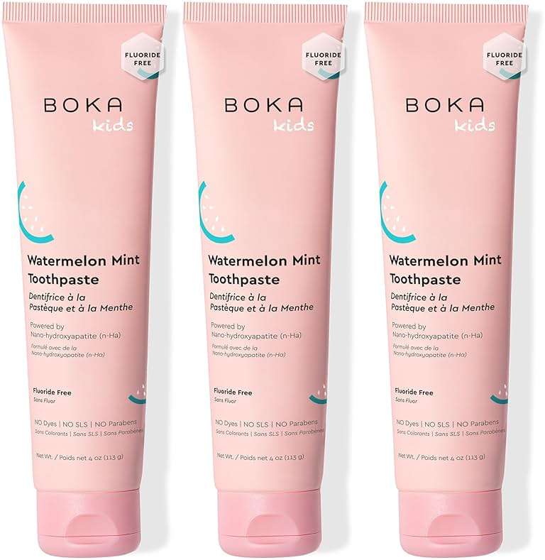 Boka Fluoride Free Toothpaste Nano Hydroxyapatite Toothpaste - Watermelon Mint Flavor, 4 oz 3Pk - Image 1