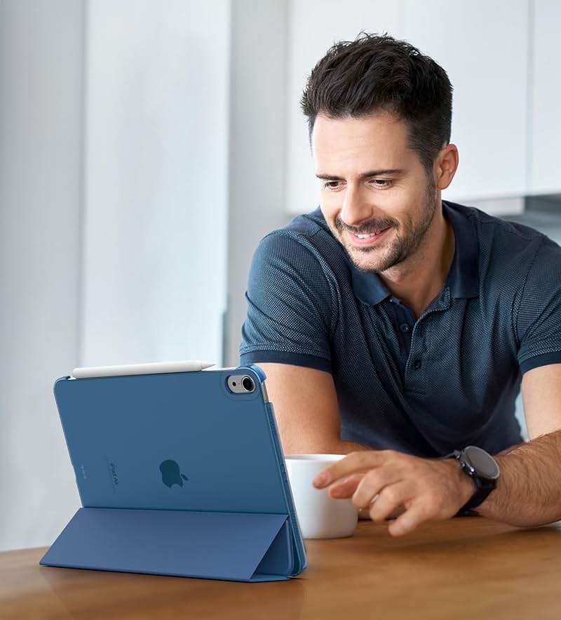 TiMOVO for iPad Air 11 Inch Case (M4 2026/M3 2025/M2 2024), iPad Air 5th Generation 2022/4th Gen 2020 10.9 Inch, Slim Hard Translucent Back Cover, Support Auto Wake/Sleep, Abyss Blue - Image 9