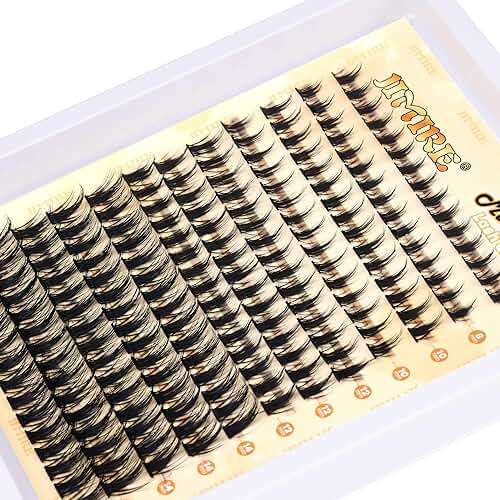 JIMIRE Wispy Lash Clusters Extensions 180Pcs Anime Eyelash Clusters D-Curly Manga Lashes Clusters Natural Look 8-16MM Cluster Eyelash Extensions Individual Lash Extension Pack - Image 7