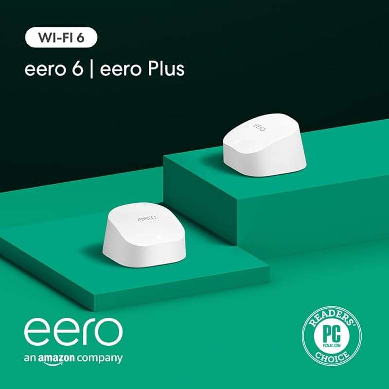 Amazon eero 6 mesh wifi system with 1-month free eero Plus (auto-renews) - Supports internet plans up to 500 Mbps, Coverage up to 3,000 sq. ft., 2-pack (1 router + 1 extender) - Image 7