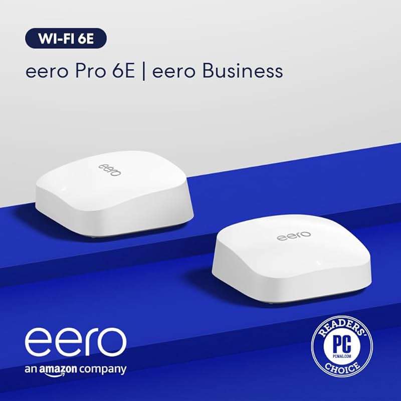 Amazon eero Pro 6E mesh wifi system with 1 month free eero Business (auto-renews annually) - Coverage up to 4,000 sq. ft., Connect 100+ devices, 2-pack - Image 7