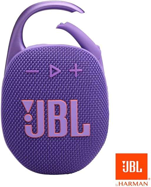 JBL Clip 5 - Ultra-Portable, Waterproof & Dustproof Bluetooth Speaker, Big Pro Sound with Punchy bass, Integrated Carabiner, Up to 12 Hours of Play, Made in Part with Recycled Materials (Purple) - Image 6