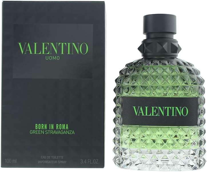 Valentino Uomo Born In Roma Green Stravaganza by Valentino for Men - 3.4 oz EDT Spray - Image 1