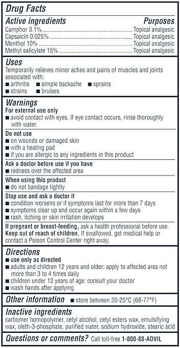 Advil Targeted Relief Pain Relieving Cream, Up to 8 Hours of Powerful Relief of Minor Arthritis Pain, Joint Pain, Lower Back Pain and Muscle Pain - 2.3 oz - Image 18