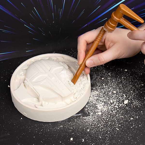 STAR WARS The Armorer Gemstone Dig, Reveal 8 Real Gemstones Inside The Armorer's Helmet, Including Amethyst, Quartz, Red Agate, Toys, Science Kits for Kids Age 8-12, Excavation Toys - Image 2