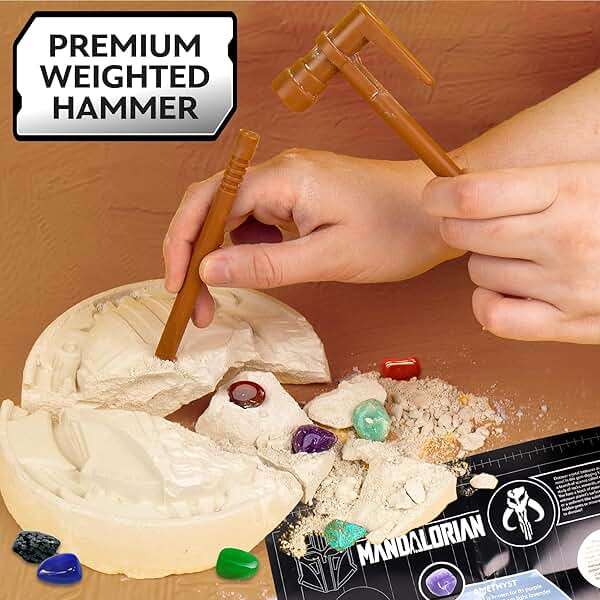 STAR WARS The Armorer Gemstone Dig, Reveal 8 Real Gemstones Inside The Armorer's Helmet, Including Amethyst, Quartz, Red Agate, Toys, Science Kits for Kids Age 8-12, Excavation Toys - Image 7