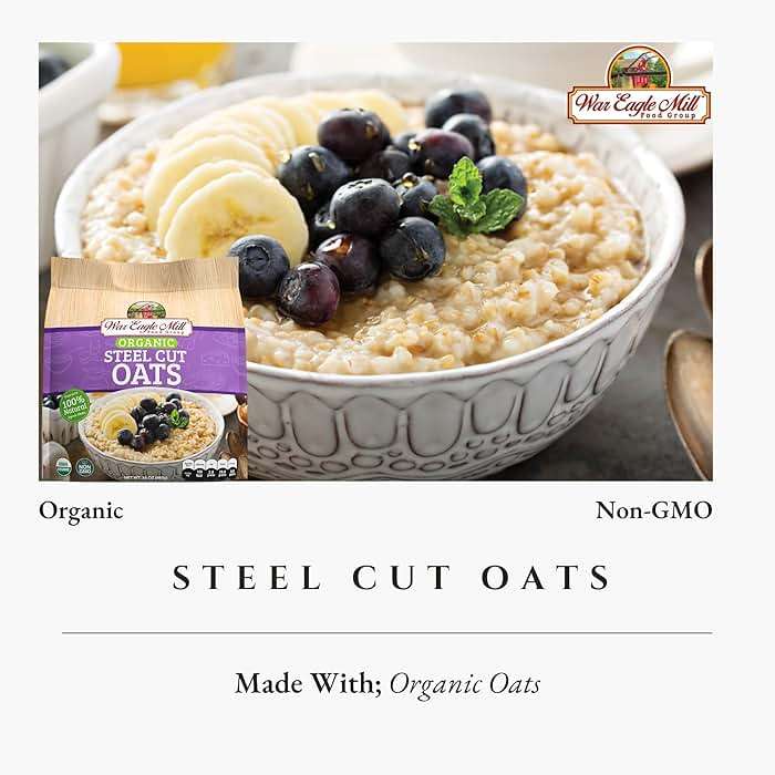 War Eagle Mill Organic Steel Cut Oats, 24 oz Bag (2 Pack) - Image 5
