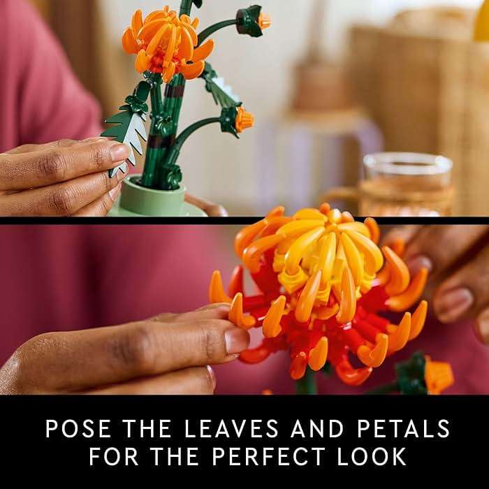 LEGO Botanicals Chrysanthemum Building Set for Adults Ages 18+ - Artificial Flower for Dinner Table Centerpieces & Decoration - Gift for Birthdays - 10368 - Image 4