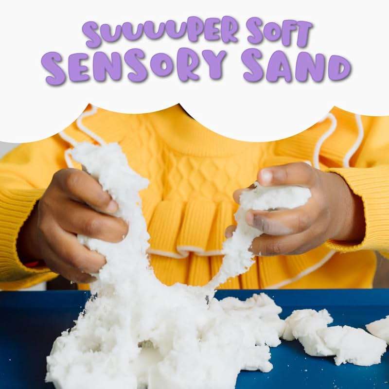 Chuckle & Roar Sensory Dream Sand Bulk 2lb Container – Gluten-Free, Never-Drying Super Soft Sensory Sand, Mess-Free Creative Play for Kids Ages 3+ - Image 3