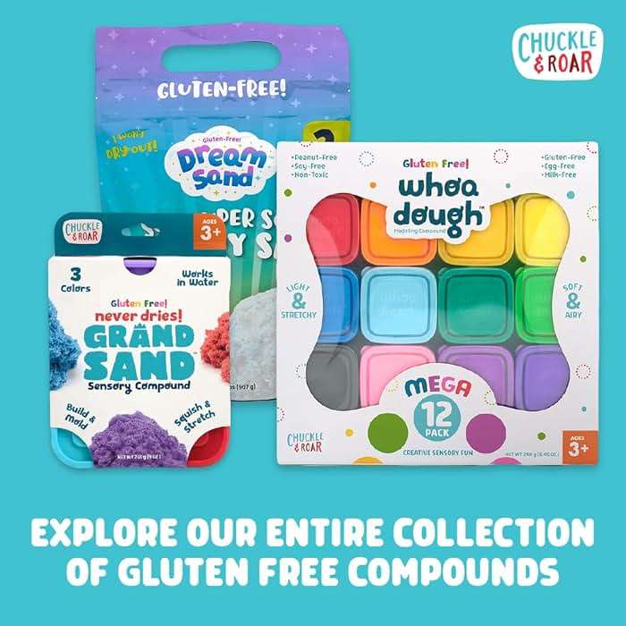Chuckle & Roar Sensory Dream Sand Bulk 2lb Container – Gluten-Free, Never-Drying Super Soft Sensory Sand, Mess-Free Creative Play for Kids Ages 3+ - Image 5