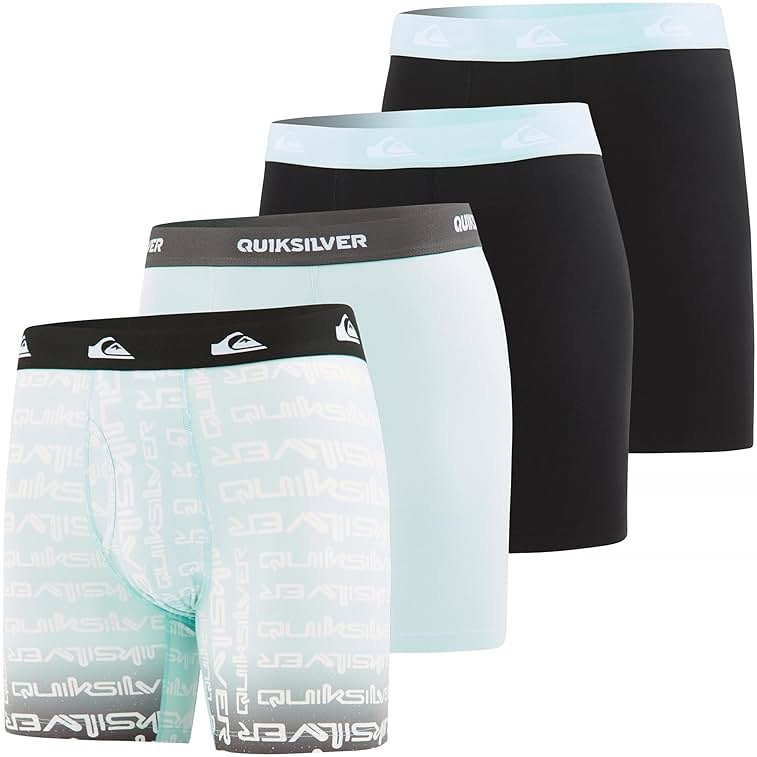 Quiksilver Mens Underwear 4 Pack Boxers for Men Supersoft Brushed Polyester Mens Boxer Briefs - Product Image