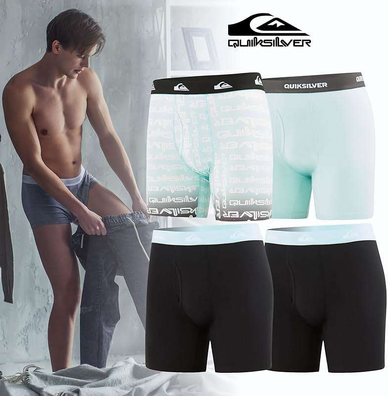 Quiksilver Mens Underwear 4 Pack Boxers for Men Supersoft Brushed Polyester Mens Boxer Briefs - Image 6