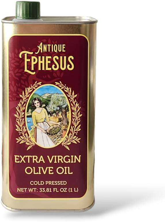 Extra Virgin Olive Oil Cold Pressed - London Award-Winning - 33.81 Fluid Ounce,Antique Ephesus, Mediterranean Region of Ayvalik Turkey (Extra Virgin) - Image 1