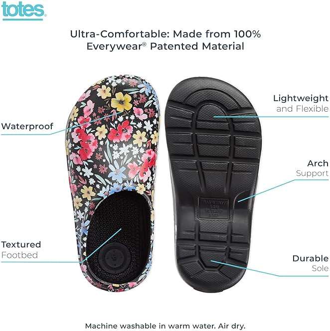 Totes Everywear Women’s Garden Clog Lightweight Waterproof Slip‑On Comfort for Everyday Wear - Image 2