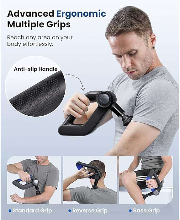 BOB AND BRAD D5 Pro Massage Gun with 13mm Amplitude, FSA-HSA Eligible, Professional Deep Tissue Percussion Massage Gun, Ergonomic D-Handle for Effortless Muscle Pain Relief, Fathers Day Dad Gifts - Image 5
