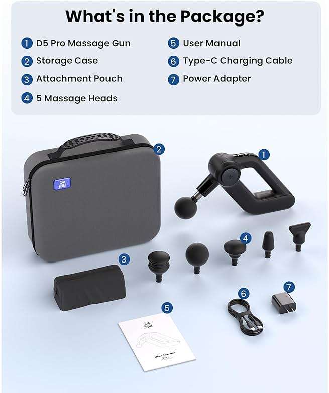 BOB AND BRAD D5 Pro Massage Gun with 13mm Amplitude, FSA-HSA Eligible, Professional Deep Tissue Percussion Massage Gun, Ergonomic D-Handle for Effortless Muscle Pain Relief, Fathers Day Dad Gifts - Image 8
