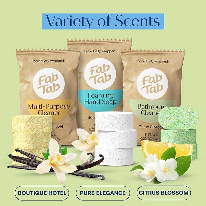 Fab Tab Home Starter Kit - Natural Cleaning Products - Household Cleaners - All-Purpose Cleaner Tablets - Plant-Based, Plastic-Fee - No Harsh Chemicals | Cleaning Kit - Image 7