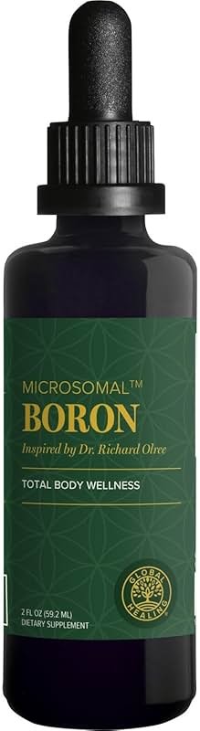 Global Healing Center - Boron Supplement for Men and Women - More Bioavailable Than Liposomal for Bone Health, Metabolism, and Enhanced Magnesium Absorption, 5 mg (2 Oz) - Product Image