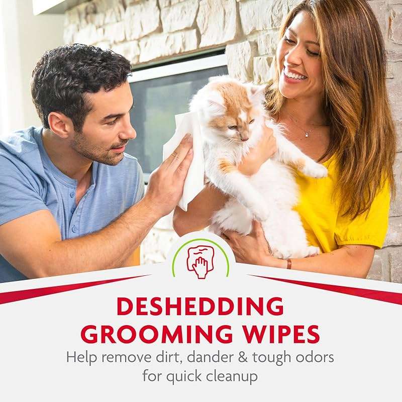 Furminator DeShedding Grooming Wipes for Cats Refresh and Deodorize Coat Without Bathing, 50 Count - Image 2