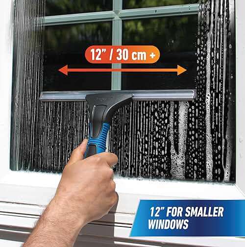 Unger Professional Connect and Clean 18” EZ Change Window and Glass Cleaning Squeegee, Large and Small Windows, Rubber Blade Tool for Streak-Free Results, Includes 12” Channel - Image 4