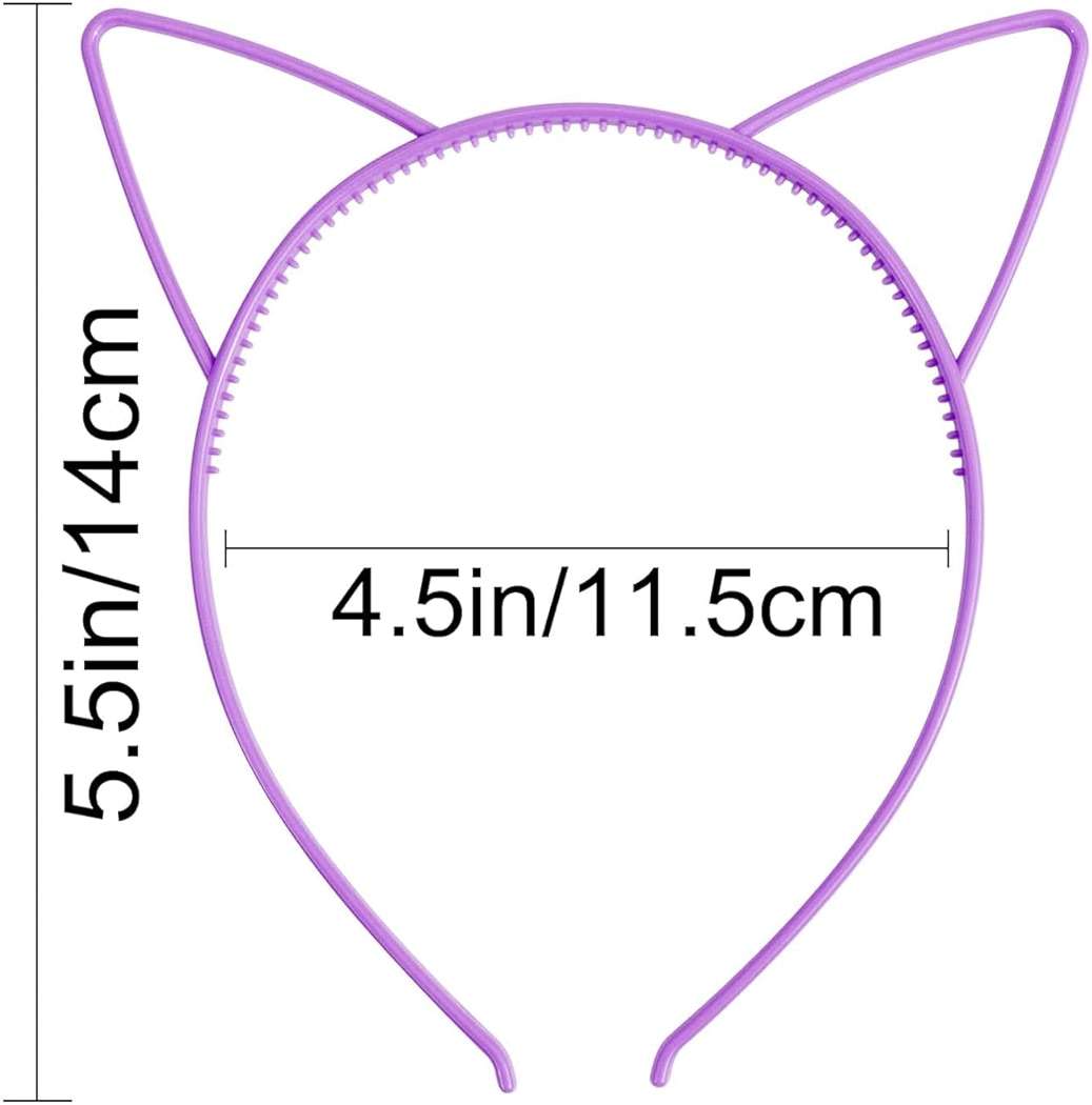 COCIDE 24Pcs Cat Ears Headbands Plastic Taylor Party Decorations Kitty Headbands for Girls Gabby Party Favors Birthday Supplies for Women Halloween Hair Accessories Hair Hoops Costume - Image 7