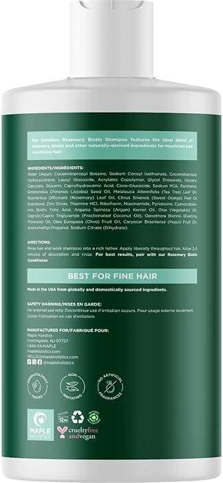 Volumizing Biotin and Rosemary Shampoo - Vegan Rosemary Biotin Shampoo for Thinning Hair for Women and Men with Nourishing B Vitamins & Tea Tree Oil - Paraben Silicone & Sulfate Free (16 Fl Oz) - Image 2