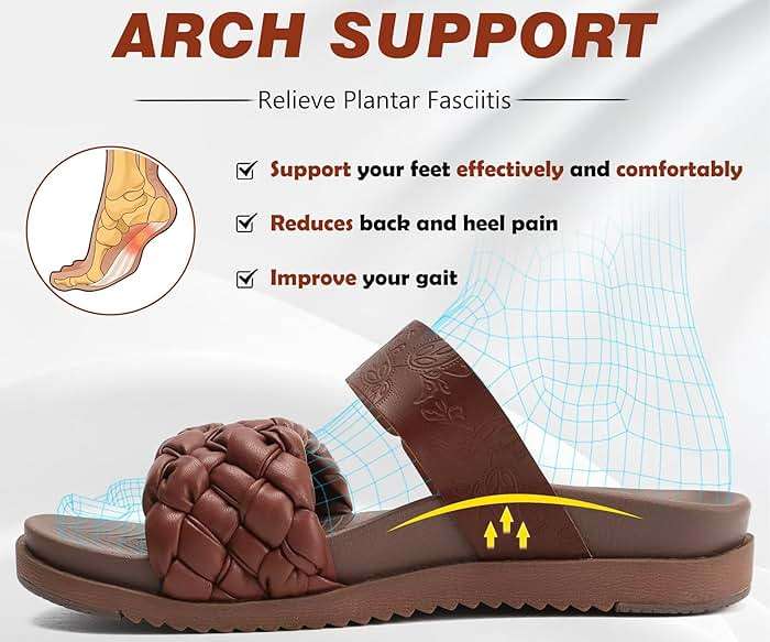 KuaiLu Women's Arch Support Orthopedic Open Toe Sandals - Image 3