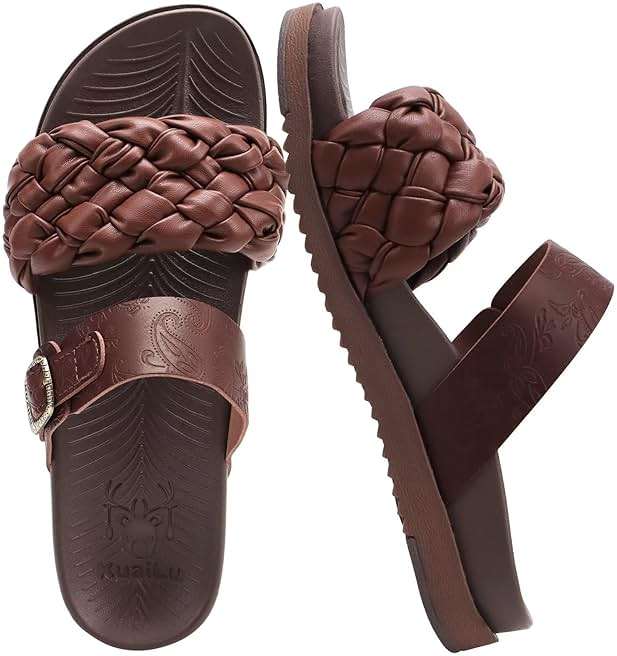 KuaiLu Women's Arch Support Orthopedic Open Toe Sandals - Image 7