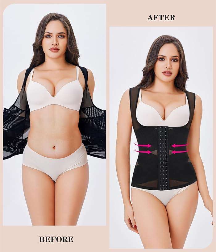 Nebility Waist Trainer for Women Corset Shapewear Tummy Control Body Shaper Vest Waist Cincher Shapewear - Image 2