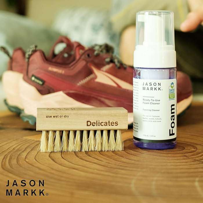 Jason Markk Quick Clean Kit, Shoe Cleaner, 2-Piece Set, Ready-To-Use Foam & Delicates Brush, Sneaker Care, Ideal for Footwear, Safe for Leather, Suede, Nubuck, Cotton, Knits, 4oz - Image 9