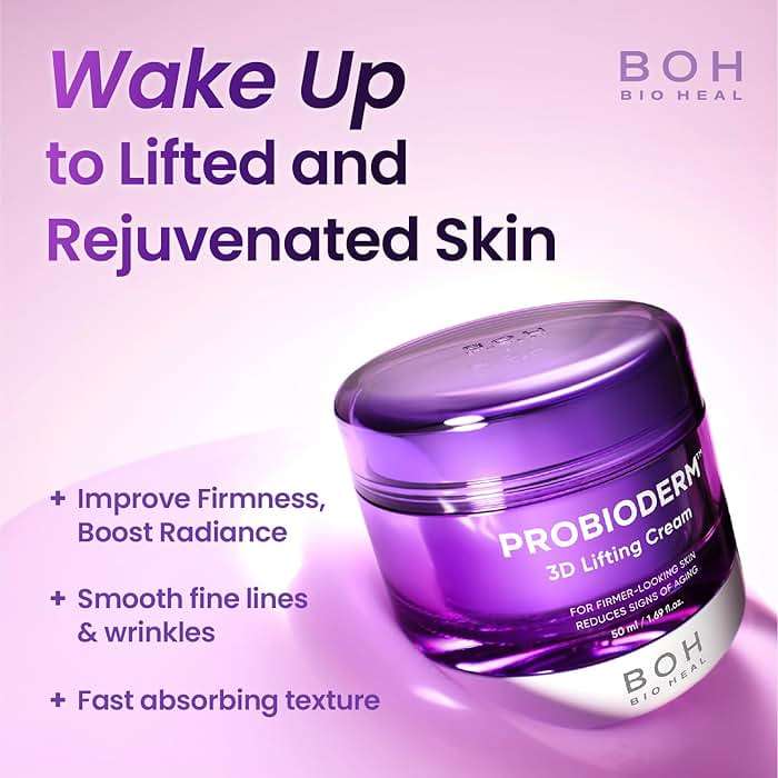 BIOHEAL BOH Probioderm 3D Lifting Cream 1.7 fl oz - Cardi B's Advanced Korean Facial Night Cream with 17-Peptide Complex & Probioderm for Face and Neck, Butter-Rich Texture for Perfect Slugging - Image 2