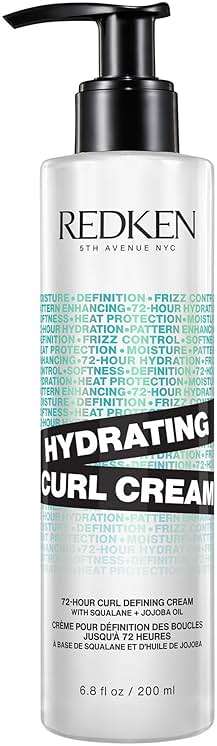 Redken Hydrating Curl Cream - 72 Hour Curl Definition, Heat Protection up to 450°F, Hydrates & Reduces Frizz, With Squalane & Jojoba Oil - Image 1