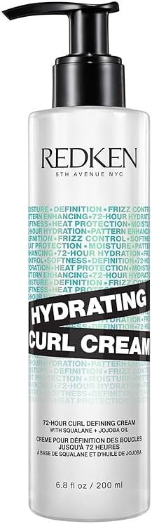 Redken Hydrating Curl Cream - 72 Hour Curl Definition, Heat Protection up to 450°F, Hydrates & Reduces Frizz, With Squalane & Jojoba Oil - Product Image