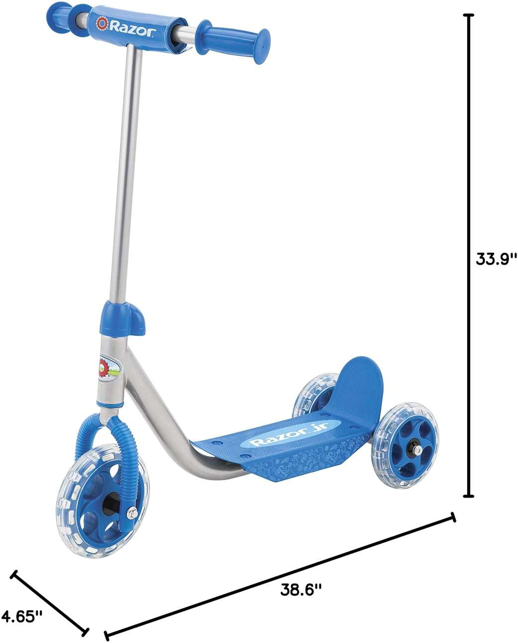 Razor A5 Lux Kick Scooter for Kids Ages 8+ - 8" Urethane Wheels, Anodized Finish Featuring Bold Colors and Graphics, for Riders up to 220 lbs & Jr. Lil' Kick Scooter - Image 8