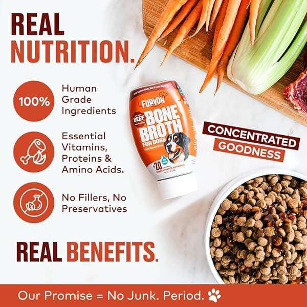 Beef Bone Broth Concentrate for Dogs - Collagen Protein Supplement - Digestion, Mobility, Coat, Immune System, Joints - Healthy Dog Food Gravy Topper - Human Grade, Made in USA (12 oz, 20 Servings) - Image 5