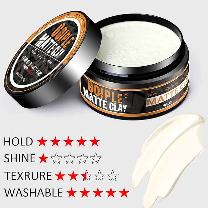 Matte Clay Firm Hold Hair Clay for Men Water Based & Hair Styling Powder for Natural Finish Volumizing & Texturizing Hair Powder & Sea Salt Spray for All Hair Adds Instant Thickness Light Hold (3PCS) - Image 2