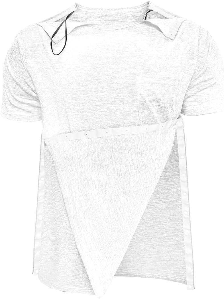 Women Shoulder Surgery Shirts for Women Tear Away Post Surgery Shirt for Men Full Snap Access Recovery Clothing - Product Image