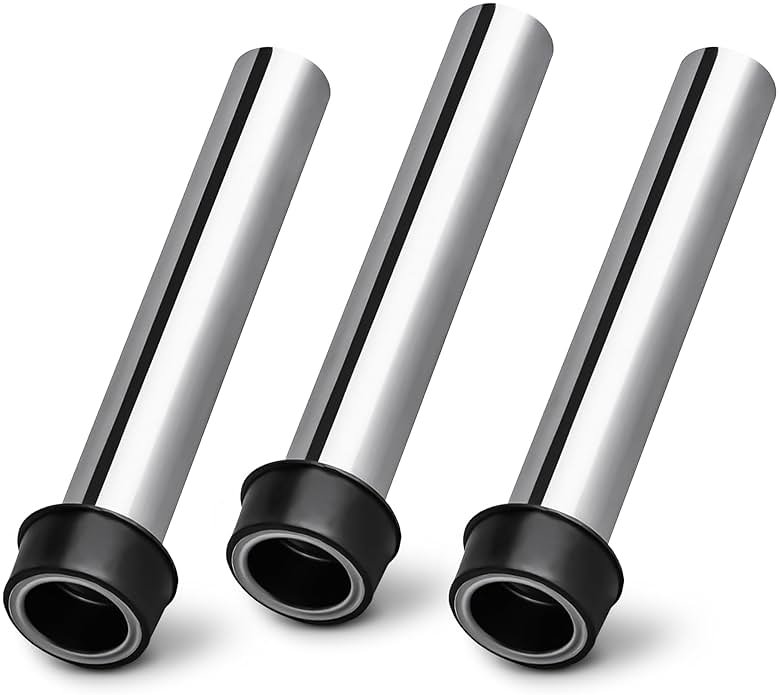 Set of 3 Bar Sink Stopper - 7.48 x 1.75" (LxD) Bar Drain Stopper Pipe for Standard Sinks, Lightweight and Simple to Use, Rust Resistant - Good for Bar and Kitchen, Suitable for Home and Commercial Use - Product Image