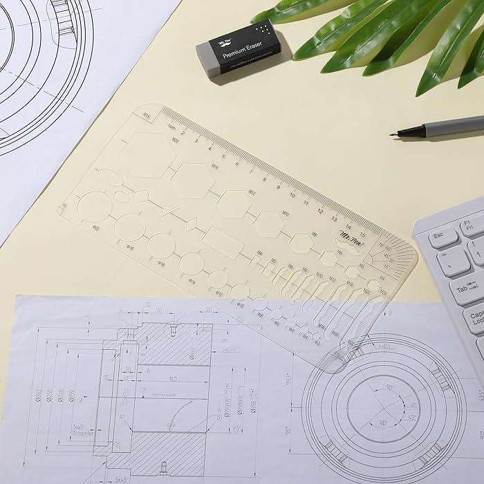 Mr. Pen- Geometric Drawing Template, Hexagon & Circles, Plastic Template Plastic, Shape Stencils for Drawing - Image 8