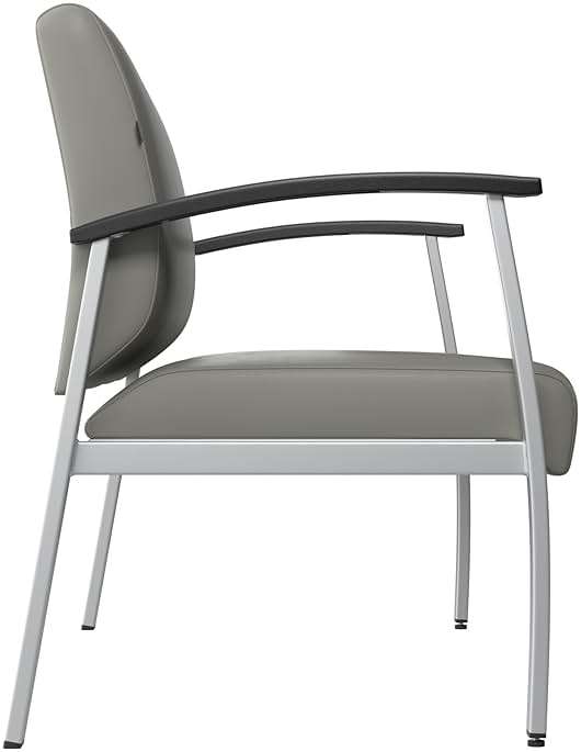 Bush Business Furniture Arrive Waiting Room Loveseat with Arms in Light Gray Vinyl, Reception Area Seating for Office and Lobby - Image 11