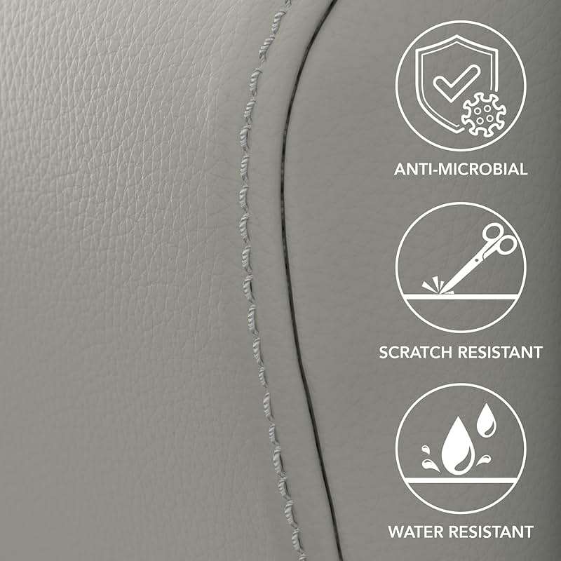 Bush Business Furniture Arrive Waiting Room Loveseat with Arms in Light Gray Vinyl, Reception Area Seating for Office and Lobby - Image 7