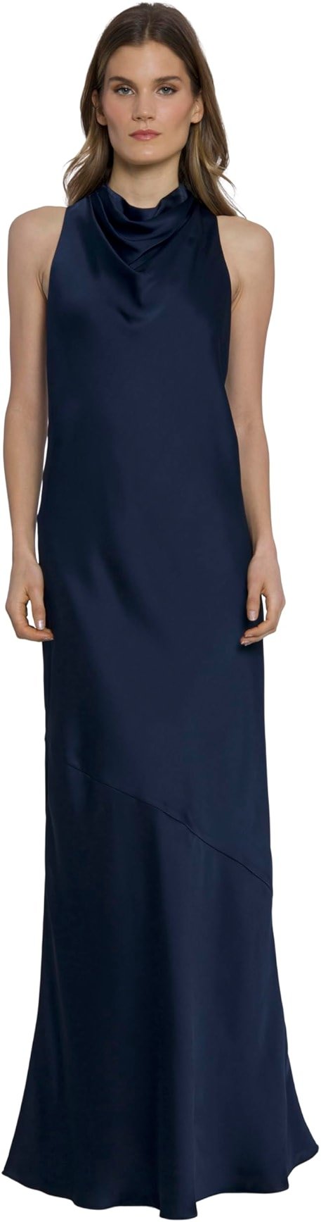 Maggy London Women's High Neck Floor Length Fit and Flare Halter Dress for Women | Formal Dresses for Women - Product Image