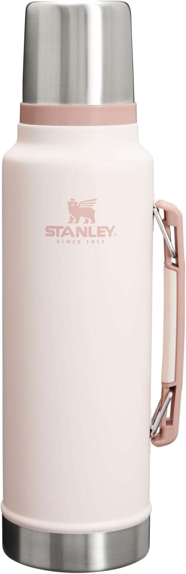 Stanley Classic Legendary Vacuum Bottle 1.5 qt | Wide Mouth with Leakproof Cup Lid | Keep Drinks Hot or Cold | Packable for Travel | Insulated Stainless Steel Thermal Bottle | BPA-Free | Rose Quartz - Image 1