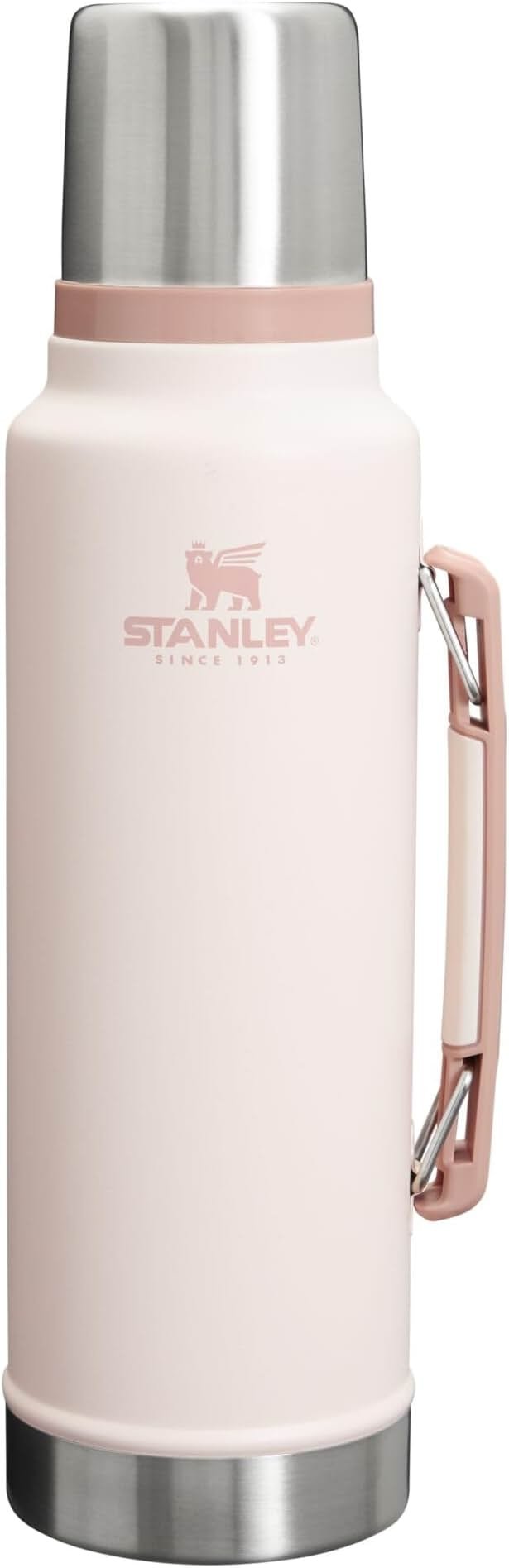Stanley Classic Legendary Vacuum Bottle 1.5 qt | Wide Mouth with Leakproof Cup Lid | Keep Drinks Hot or Cold | Packable for Travel | Insulated Stainless Steel Thermal Bottle | BPA-Free | Rose Quartz - Product Image
