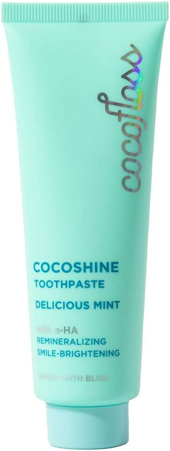 Cocoshine Teeth Whitening Toothpaste by Cocolab, Nano-Hydroxyapatite Toothpaste, Non-Fluoride with Xylitol and Coconut Oil, Gently Formulated for Sensitive Teeth, For Adults and Kids, Mint, 3.4 Oz - Image 1