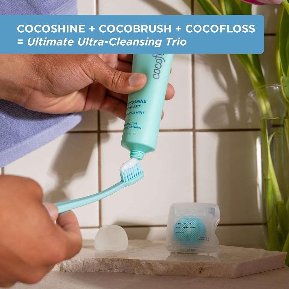 Cocoshine Teeth Whitening Toothpaste by Cocolab, Nano-Hydroxyapatite Toothpaste, Non-Fluoride with Xylitol and Coconut Oil, Gently Formulated for Sensitive Teeth, For Adults and Kids, Mint, 3.4 Oz - Image 6
