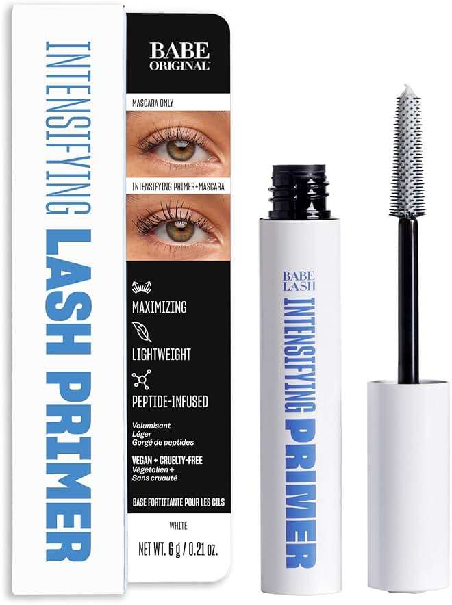 Babe Original Intensifying Lash & Mascara Primer and Lash Mask with Peptides, Shea Butter & Castor Seed Oil Condition & Nourish, Boost Mascara Length, Definition, Volume, Cruelty-Free & Vegan - Image 1