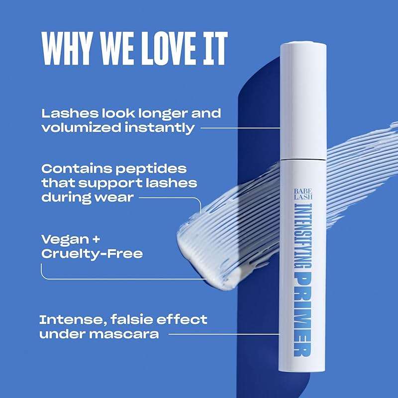 Babe Original Intensifying Lash & Mascara Primer and Lash Mask with Peptides, Shea Butter & Castor Seed Oil Condition & Nourish, Boost Mascara Length, Definition, Volume, Cruelty-Free & Vegan - Image 4
