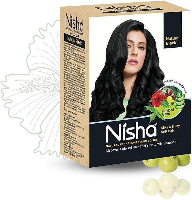 Nisha Natural Henna Based Hair Color, Permanent Black Hair Color Dye, Natural Premium Henna, 100% Grey Coverage, Natural Black, 2.12 oz - Image 8